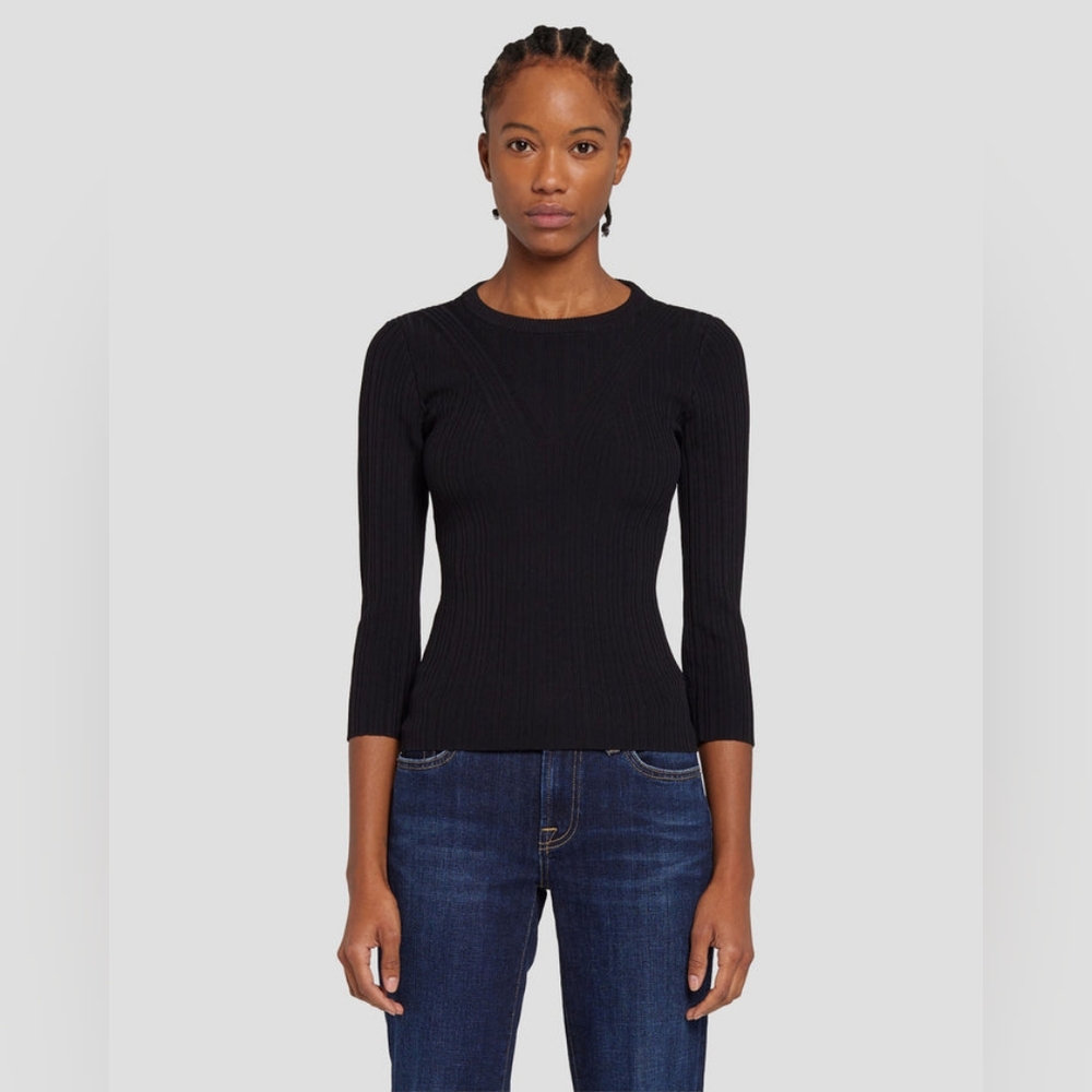 7 for all mankind Open Back Knit Top